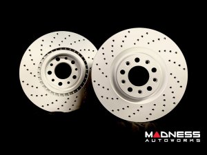 Alfa Romeo Giulia Performance Brake Rotors - 2.0L - Drilled - Rear